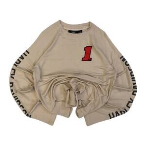 Harley Davidson Women's 1 Long Sleeve‎ T Shirt Beige M